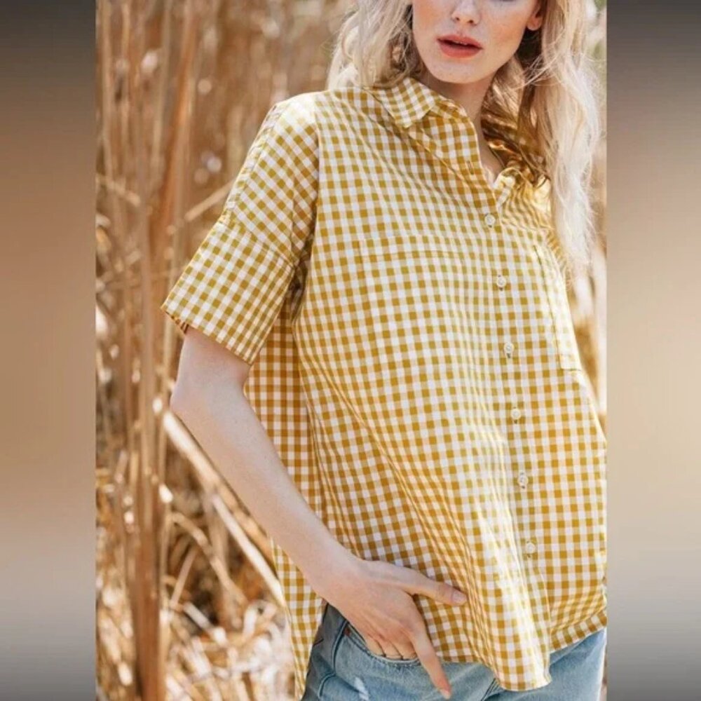 Tradlands Gingham Box Top XL